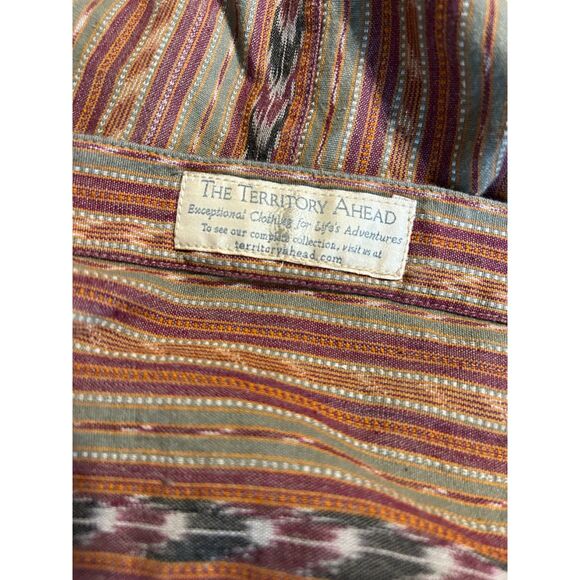 The Territory Ahead Mens Short Sleeve Button Up Size Large 100% Cotton Southwest - Picture 4 of 6